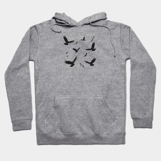 Hawk Pattern Illustration Hoodie by Tt Store